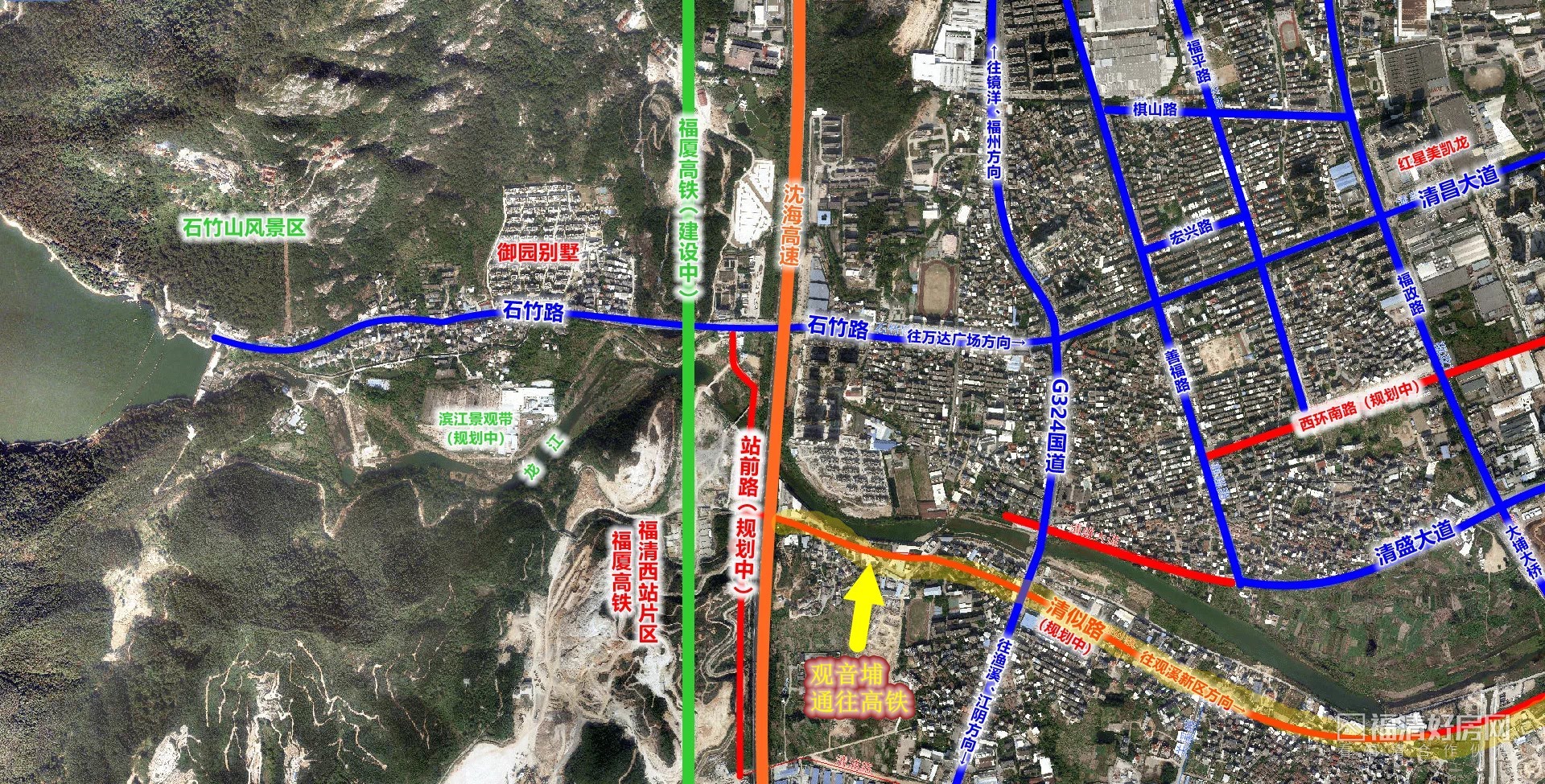 观音埔到宏路动车站的快速路,位置在这_楼市动态_福清好房网